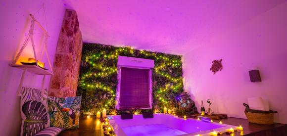 Magnifique Loveroom Bali avec Spa privé et parking, Centre Ville de Troyes