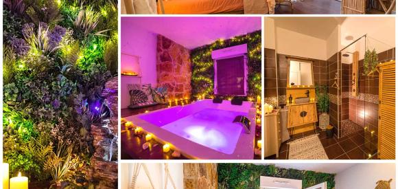 Magnifique Loveroom Bali avec Spa privé et parking, Centre Ville de Troyes