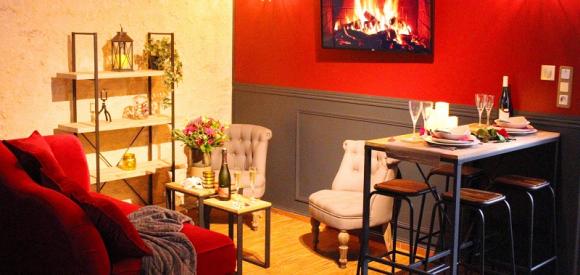 Magnifique gite romantique et sexy pour amoureux, spa, lit rond à Tours